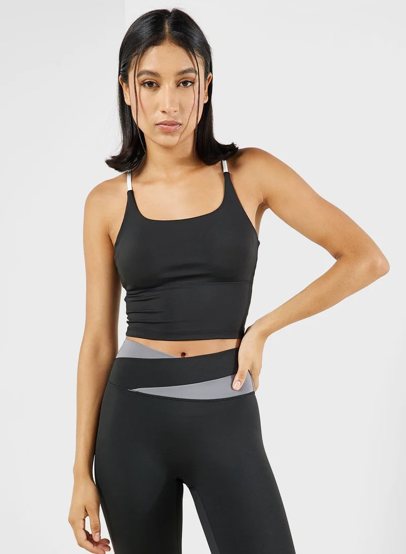 FRWD Cutout Back Detail Vest & 3/4Th Legging Set