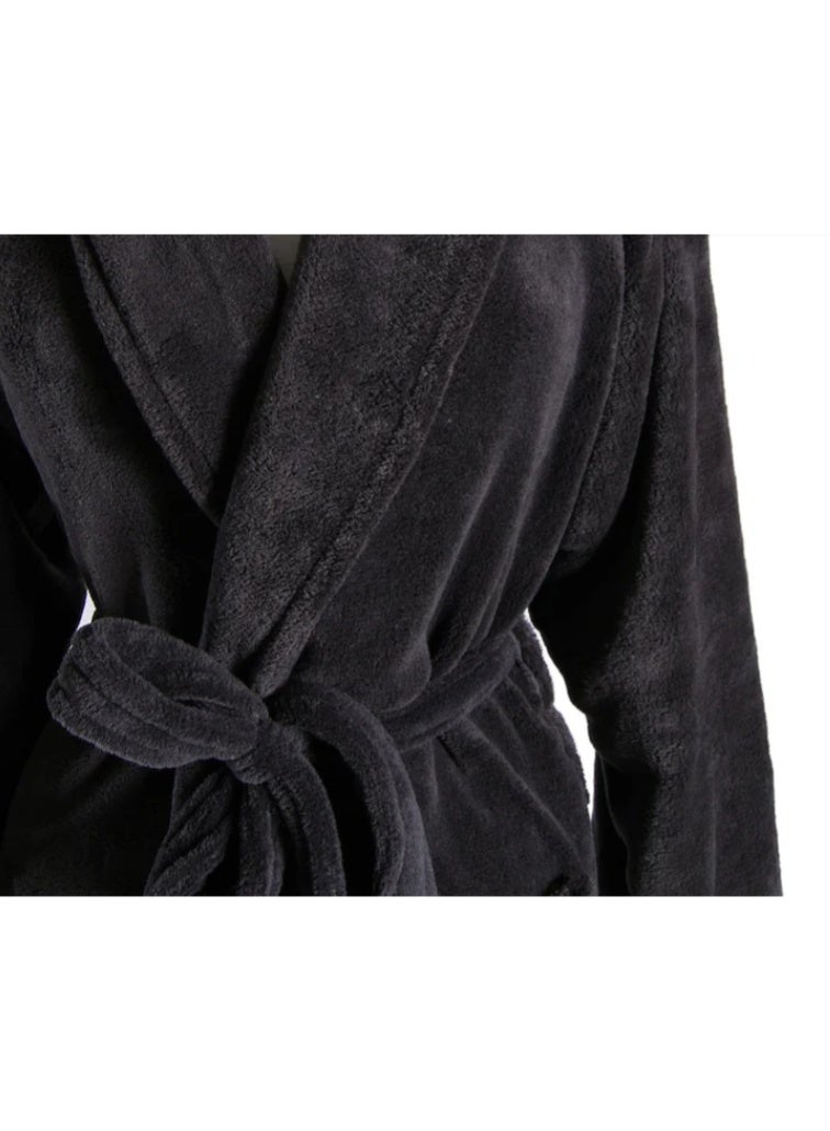 Luxe Concepts Dream Soft Black Bathrobe – Luxe Comfort in Every Thread - Image 2