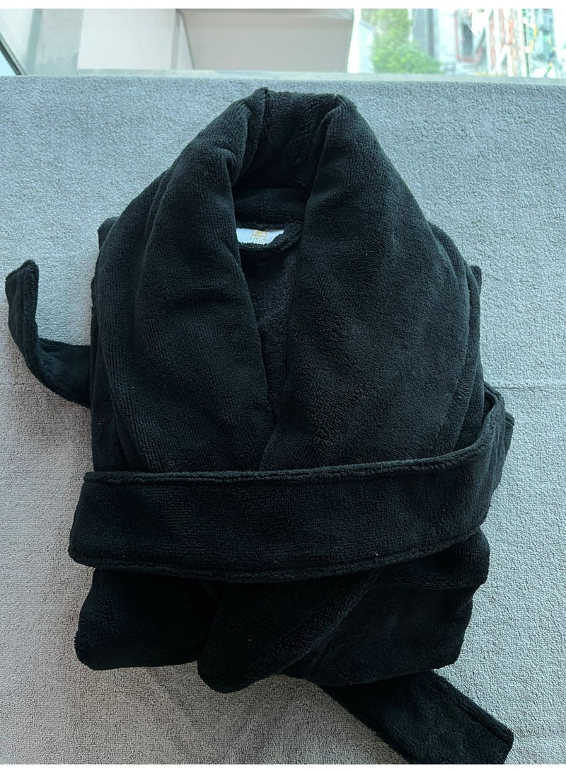 Luxe Concepts Dream Soft Black Bathrobe – Luxe Comfort in Every Thread - Image 5