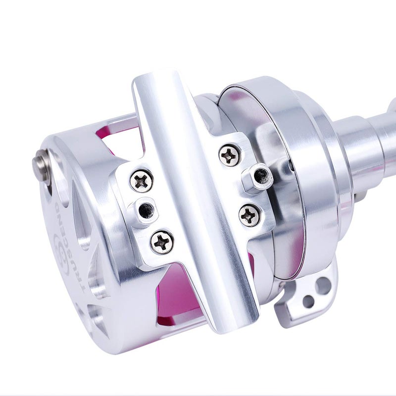 TRUSCEND بكرة صيد بطيئة من الألمنيوم سبيكة معدنية كاملة، سلسلة 2000، قابلة للتبديل بين اليسار/اليمين 6.3:1، عجلة صيد بحرية 9+2BB بكرة صيد (وردي فاتح، يد يسارية) - Image 5