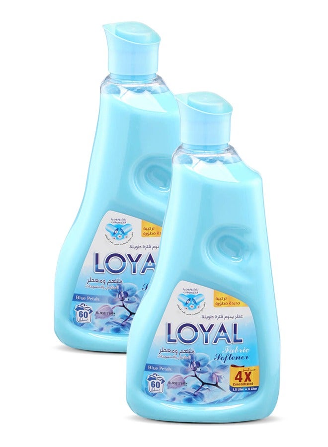 لويال منعم الأقمشة المعطر برائحة بتلات زرقاء مركزة 60 غسلة 2 × 1500 مل - Image 1