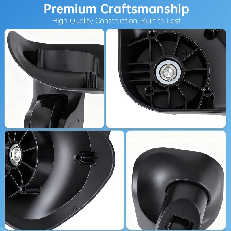 Fevbcnrj 2Pcs Luggage Wheels Replacement Compatible with American Tourister, Suitcase Wheels Replacement, Wear-Resistant 360Â° Silent Spinner Wheel, Suitcase Caster Repair Kits, with Screws and Screwdriver - Image 3