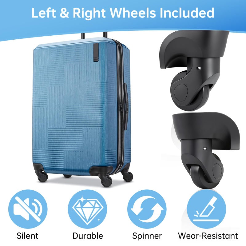 Fevbcnrj 2Pcs Luggage Wheels Replacement Compatible with American Tourister, Suitcase Wheels Replacement, Wear-Resistant 360Â° Silent Spinner Wheel, Suitcase Caster Repair Kits, with Screws and Screwdriver - Image 2