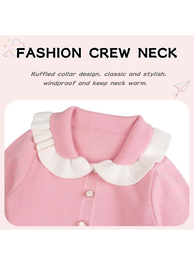 WeddingPach Ruffles Baby Girls Cardigan Warm Infant Toddler Sweater Dress  - Image 3