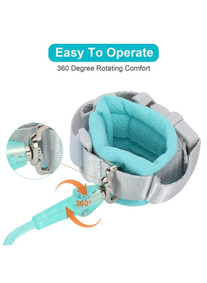 Toddler Safety Harness Walking Leash, Anti Lost Wrist Link, Child Leash Secure Harness with Key Lock, Safety Wrist Leash for Kids Baby Boys and Girls 5 feet(blue) - Image 4