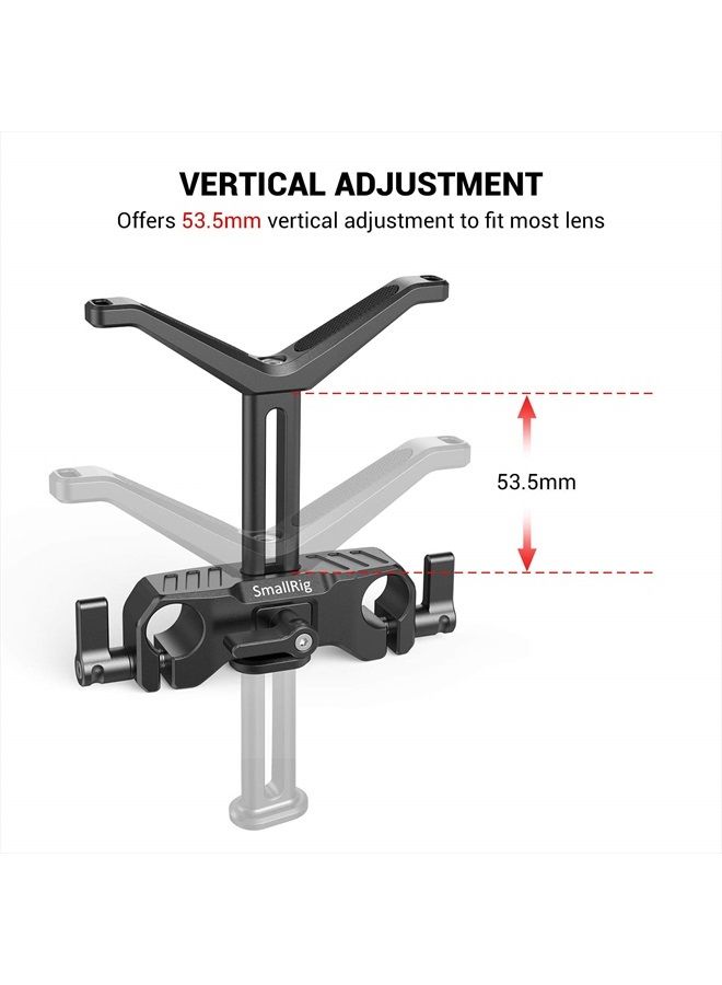 SmallRig 15mm Long Lens Support, 53.5mm Height Adjustable Lens Bracket for DSLR Camera Shoulder Rig - BSL2681 - Image 3