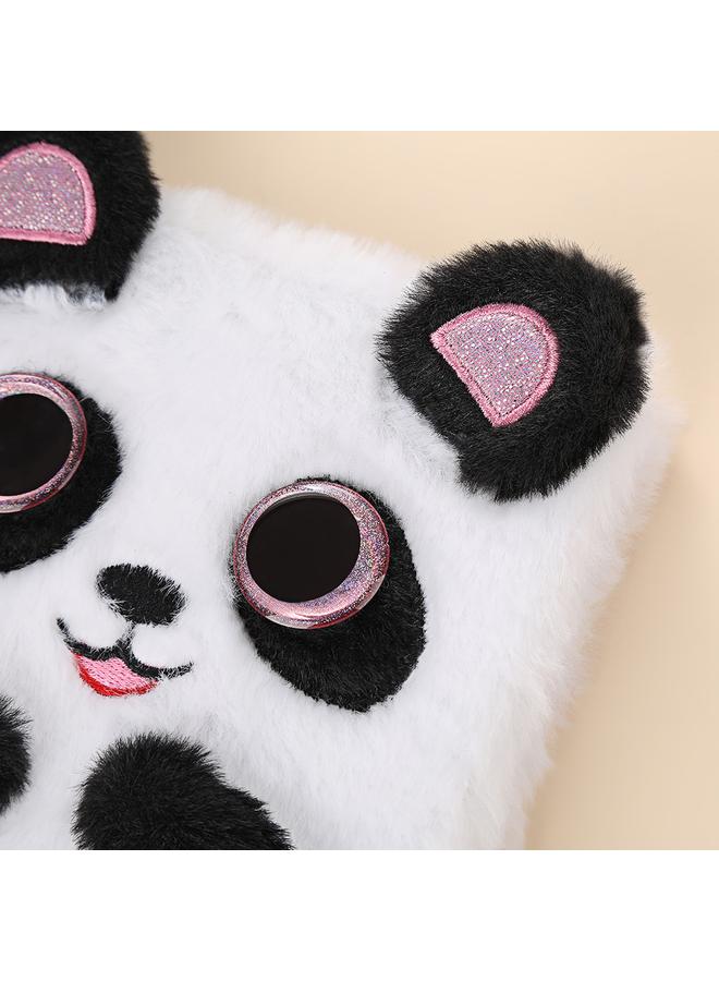 Bluejw New Cartoon Panda Plush Notebook Journal Cute Ear Notepad Student Activity Gift - Image 5
