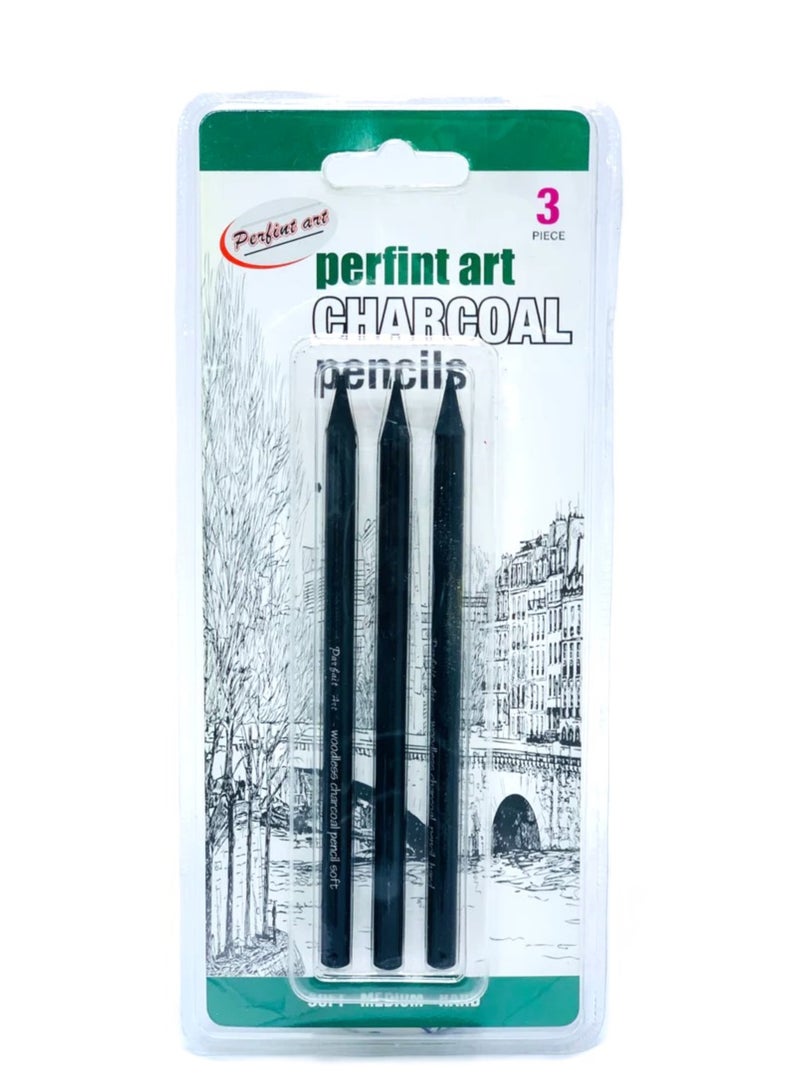 Perfint Art-Woodless Charcoal Pencil Set of 3 - Image 1