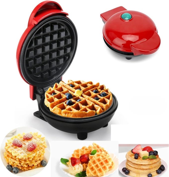 3 IN 1 MINI WAFFLES MAKER MACHINE FOR HOME SMALL WAFFLE MAKING IRON ELECTRIC WAFERS MAKER MACHINE PANCAKE MAKER 350W MULTICOLOR
