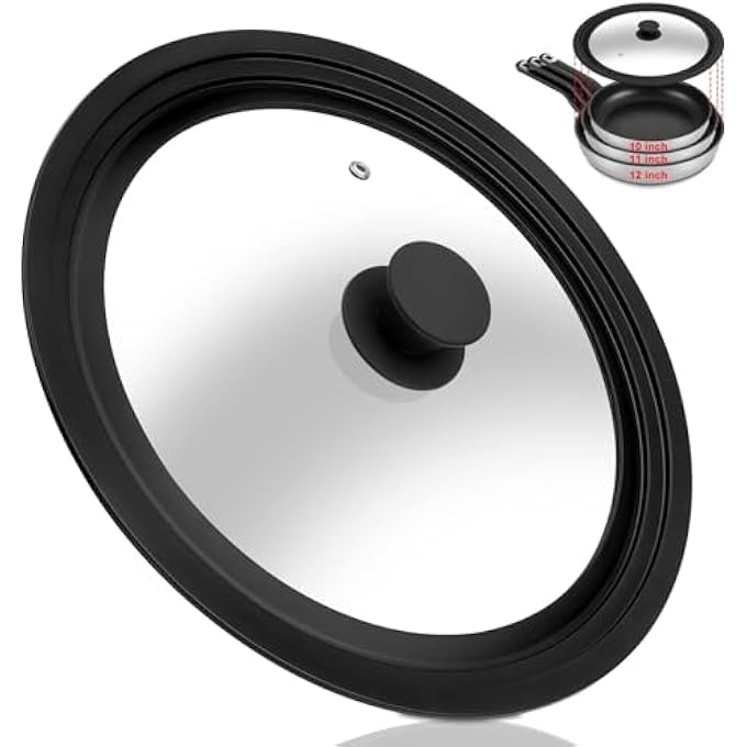 ريحني غطاء وعاء زجاجي مقوى بديل، أغطية عالمية للأواني والمقالي 101112 - Image 1