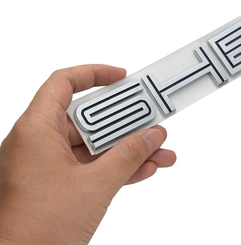 EmbRoom شعار شيلبي لاصقة خلفية لصندوق السيارة (كروم/أسود) - Image 4