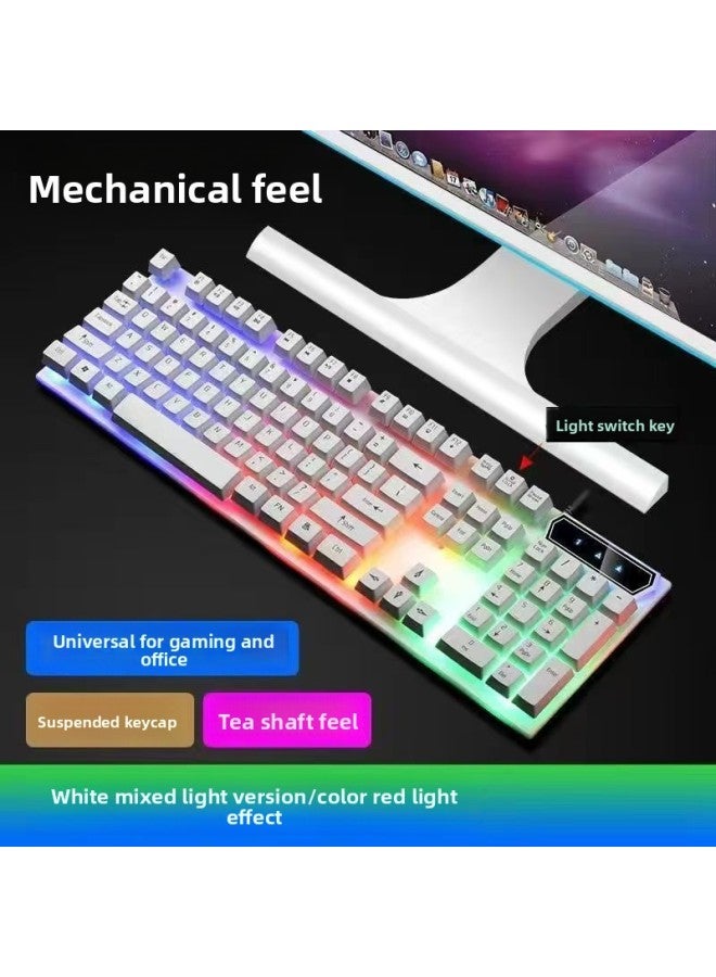 E-Sports Mechanical Feel Gaming Keyboard And Mouse Set Desktop Notebook Universal Computer Wired Keyboard And Mouse Luminous