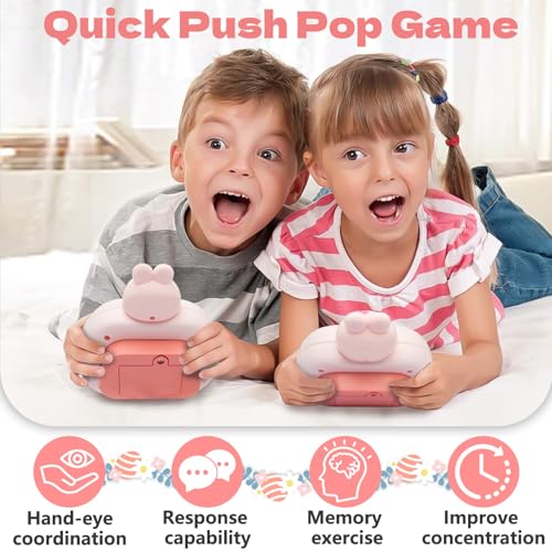 Intoypad Rabbit Pop Fidget Game Toys Light Up Fidget Toy with 1 Min AutoOff Easter Bunny Electric Pop Bubble Game Controller Handheld Sensory Toys Birthday Christmas Easter Gifts for Kids - Image 5