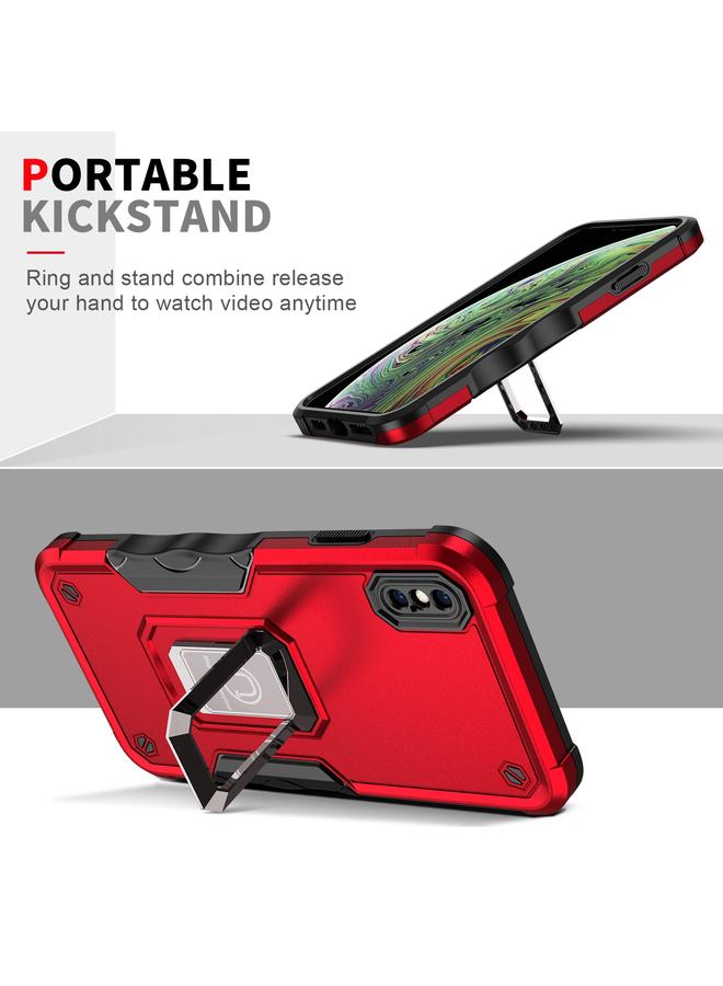 S-TOP Case For iPhone X / XS Ring Holder Non-slip Armor Phone Case - Image 5