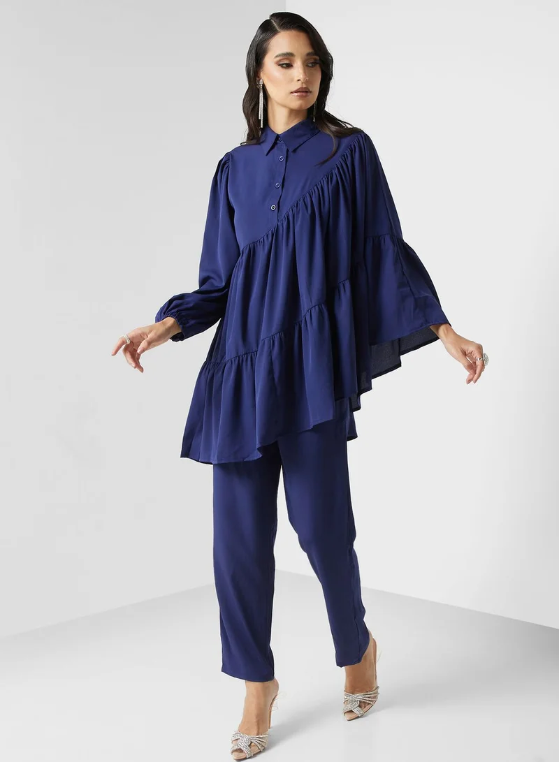 Khizana Tiered Tunic & Pant Set