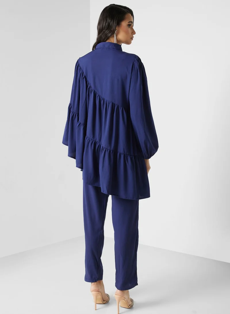 Khizana Tiered Tunic & Pant Set