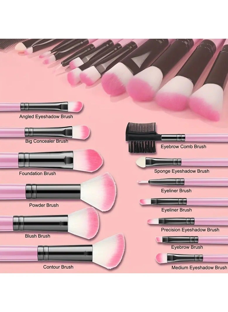 أوريتي 32 قطعة وظيفة كاملة الوجه العين ماكياج فرشاة مجموعة احترافية الأساس أحمر الخدود ظلال العيون مسحوق تميز الحاجب مزج هدية عطلة مثالية لعشاق الجمال - Image 3