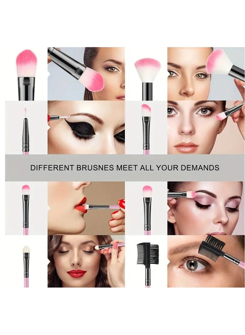 أوريتي 32 قطعة وظيفة كاملة الوجه العين ماكياج فرشاة مجموعة احترافية الأساس أحمر الخدود ظلال العيون مسحوق تميز الحاجب مزج هدية عطلة مثالية لعشاق الجمال - Image 4