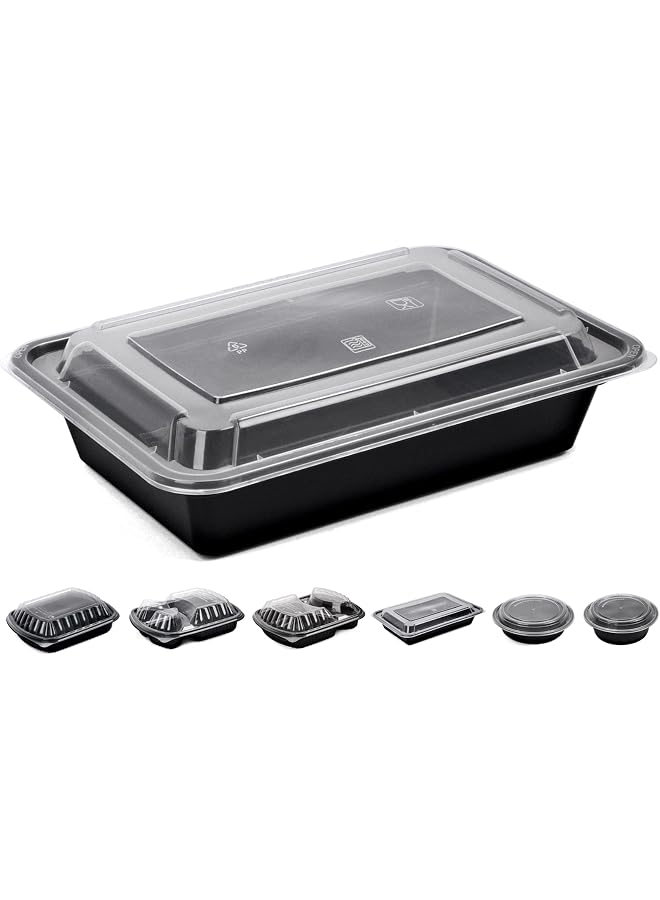 S-TOP Meal Prep Container Reusable Bpa Free – [10 Pack] 1 Compartment (32 ounces) Disposable Rectangular Food Container With Lids Vacuum Seal Meal Prep Tupperware Microwaveable Freezer To Go Containers - Image 1