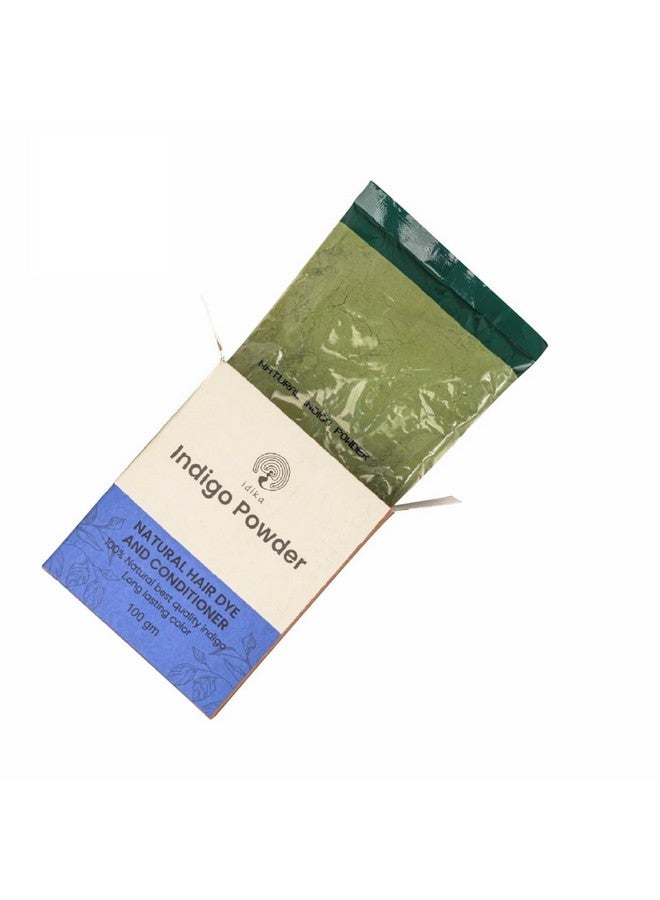 Idika Indigo Powder for Hair - Natural & Herbal Solution for Grey Hair, Chemical-Free Indigo Powder for Natural Hair Coloring, Protects Hair from Damage, Bio Organic, Men & Women, Pack of 1 (100g) - Image 4