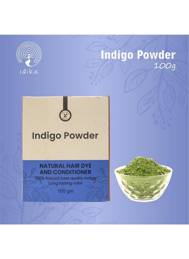Idika Indigo Powder for Hair - Natural & Herbal Solution for Grey Hair, Chemical-Free Indigo Powder for Natural Hair Coloring, Protects Hair from Damage, Bio Organic, Men & Women, Pack of 1 (100g) - Image 5
