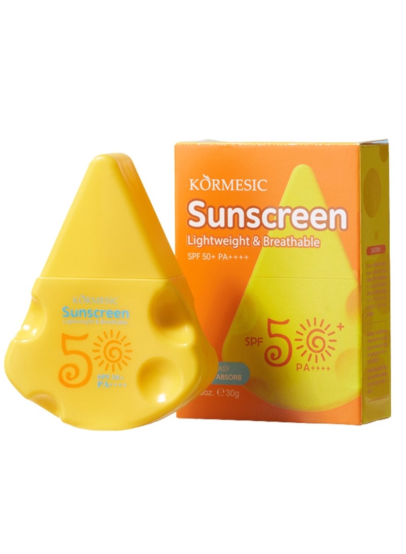 Kormesic Sunscreen Cream 30g Oil Control Skin Lightening Sun Lotion Anti Sunblock Moisturizer Sun Project Whitening Cream