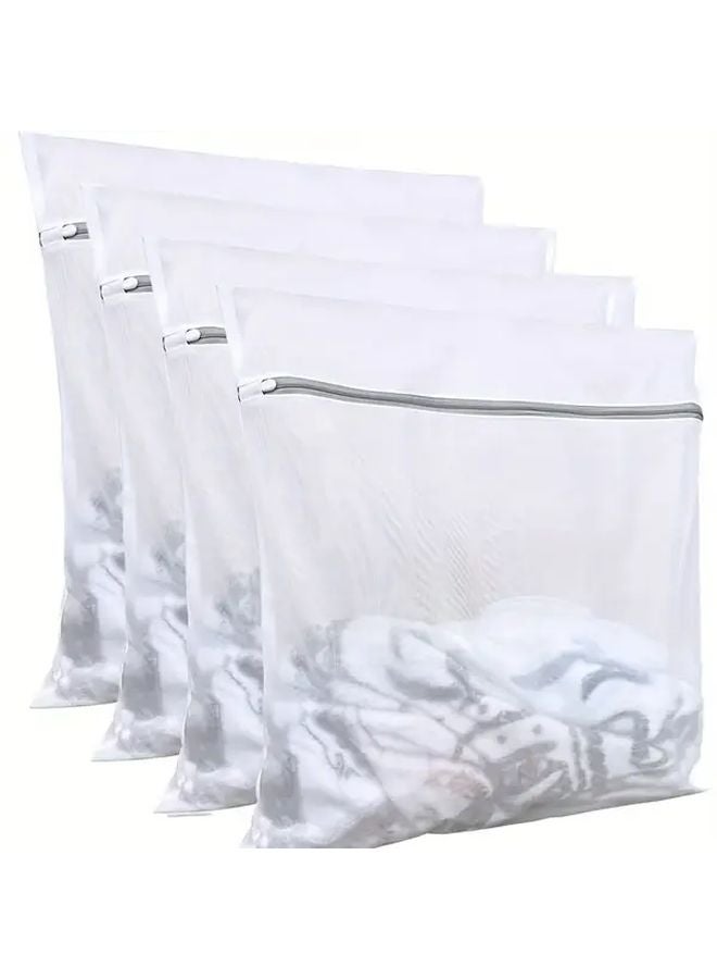 4 قطع XXL 22 44x22 44 بوصة أكياس غسيل من البوليستر الشبكي بسحاب متين - Image 1