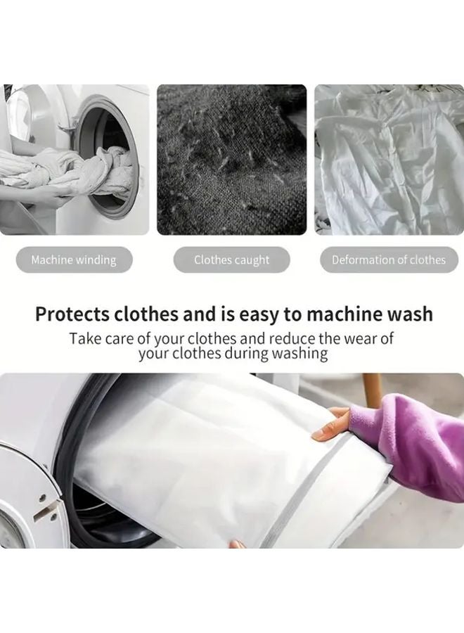 4 قطع XXL 22 44x22 44 بوصة أكياس غسيل من البوليستر الشبكي بسحاب متين - Image 5