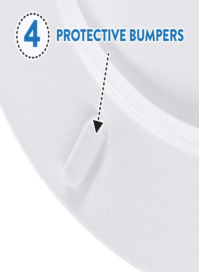 Ginsey Cushioned Desert White Soft Toilet Seat for Stylish Bathroom Décor, Off-white, Elongated 19.7 x 15 x 3 inches - Image 2
