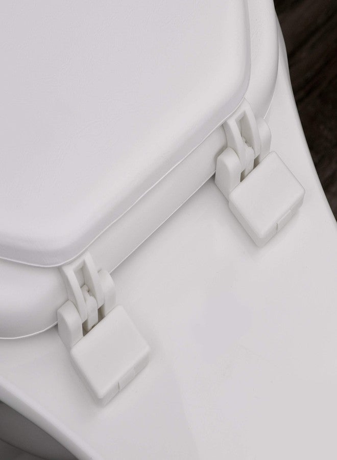 Ginsey Cushioned Desert White Soft Toilet Seat for Stylish Bathroom Décor, Off-white, Elongated 19.7 x 15 x 3 inches - Image 5