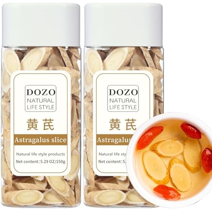 DOZO Sulfur Free Astragalus Root Slices 300g/10.58oz Large Radix Astragalus Sliced Tea Huangqi, Caffeine Free, Nourishing 黄芪 黄芪片 黃芪 - Image 1