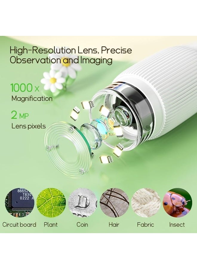 Kids Microscope Pocket Microscope - 1000X Portable Microscope for Kid | Photo and Video Mini Microscopes | 2'' Digital Little Scientist Microscopes for Kids Over 3 Years Old - Image 5