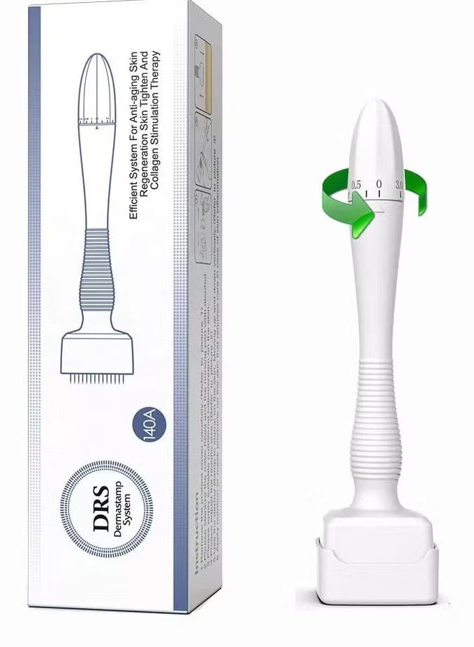 Captaintech Microneedle Stamp Derma Stemp, 140 Titanium 0.25mm Needles for Face Body Skin Care and Hair and Beard Growth - Image 1