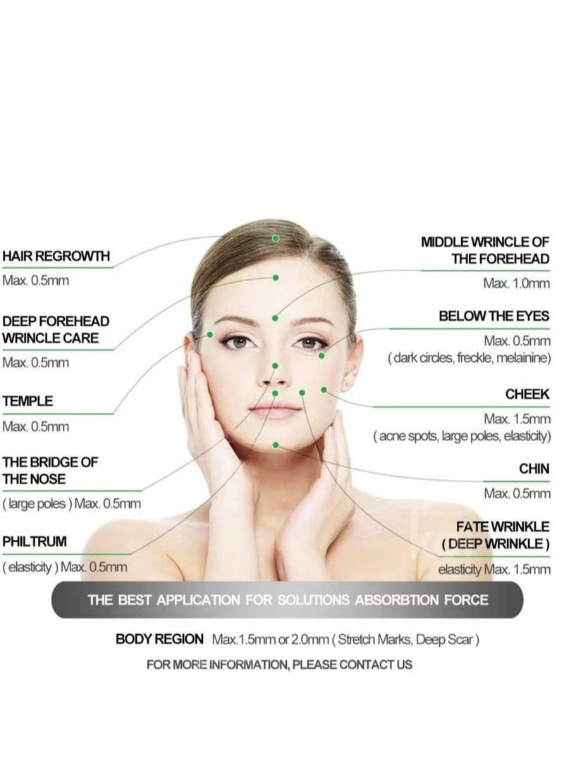 Captaintech Microneedle Stamp Derma Stemp, 140 Titanium 0.25mm Needles for Face Body Skin Care and Hair and Beard Growth - Image 3