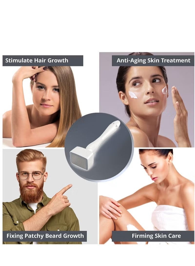 Captaintech Microneedle Stamp Derma Stemp, 140 Titanium 0.25mm Needles for Face Body Skin Care and Hair and Beard Growth - Image 4