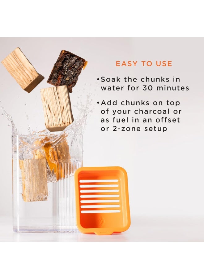 Fire & Flavor Fire & Flavor Premium All Natural Wood Chunk Bundle for Smokers - Wood Chunks for Smoking - Smoker Wood Chunks - Smoker Accessories Gifts for Men and Women - Oak, Apple, Hickory 5.5 kg  - Image 4