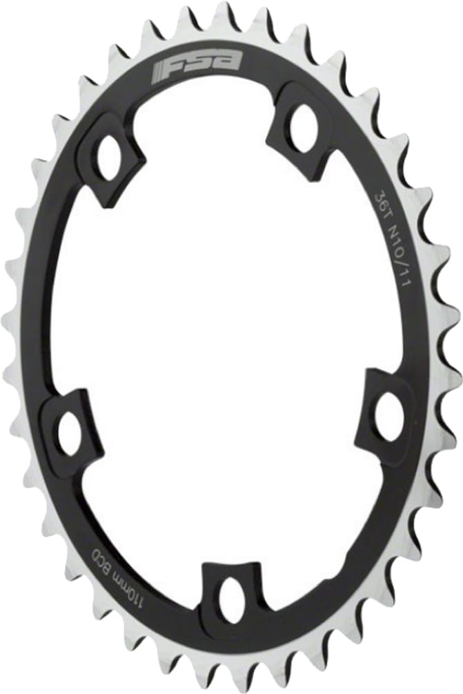 FSA Pro Road Chainring, 110x34t, Black - Image 5