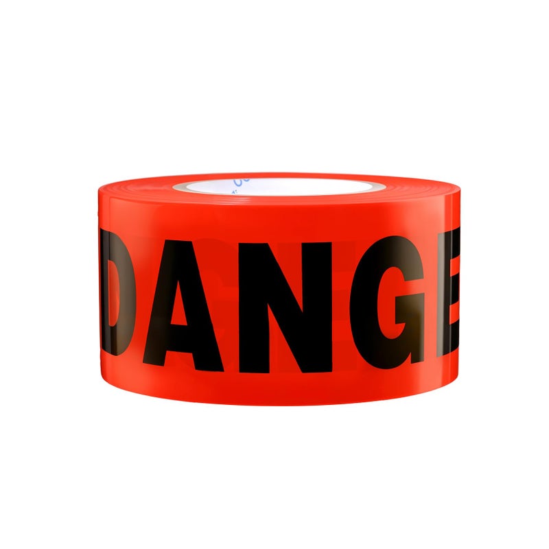 TopSoon Red Danger Tape Roll Do Not Enter Barricade Tape 3-Inch by 1000-Feet, Premium Construction Tape Red Color Caution Tape Safety Barrier Tape