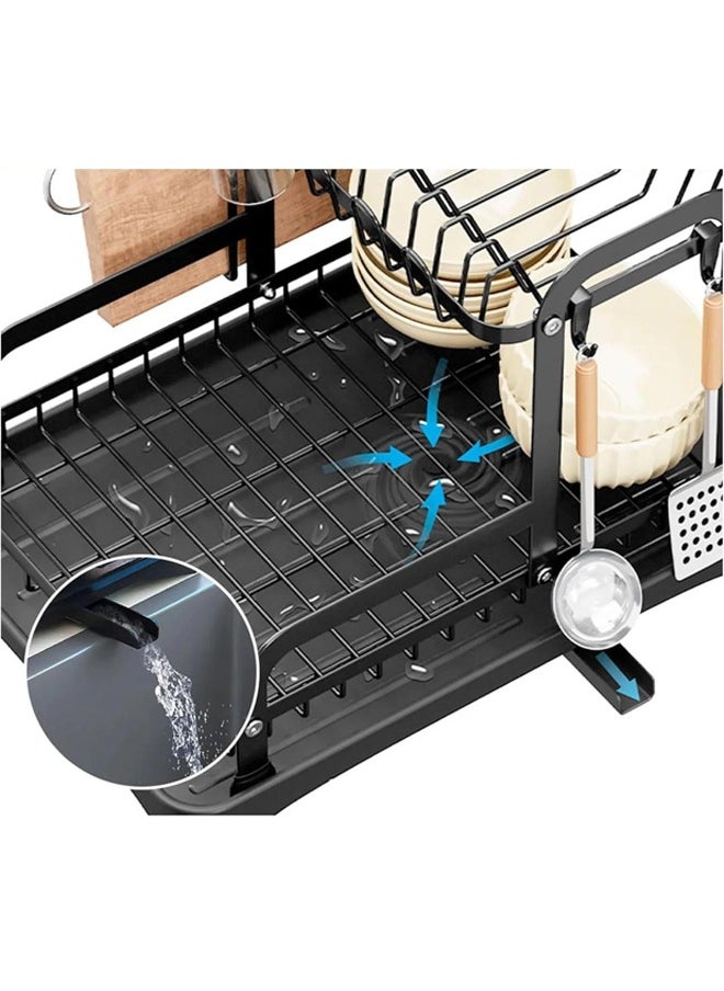 SHEE ONE 3-Tier Dish and Cup Drying Rack with a modern, practical design that fits every kitchen with a smart water drainage system  - Image 2
