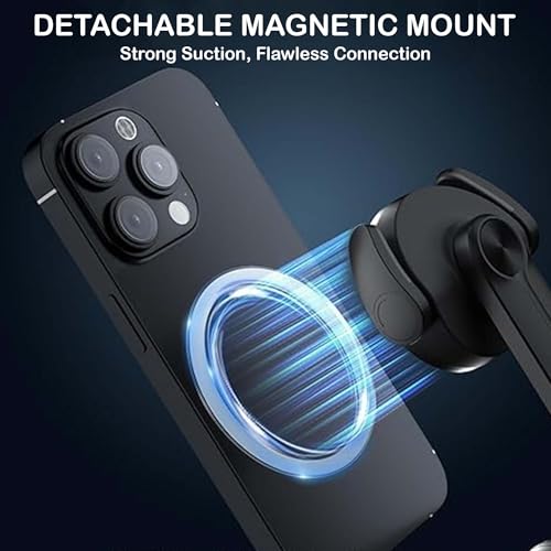 Kratos Magnetic Selfie Stick Tripod Stand Reinforced 53"/ 135 CM Long tripod stand, 360° Rotation, Bluetooth Remote for Selfie, Vlogging, Travel & Compatible with iPhone, Smartphones, Gopro, Ringlight - Image 3