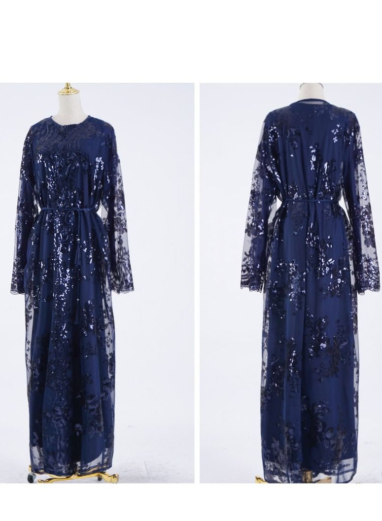 Loquat Set Muslim Women's Wear Middle East Blue 