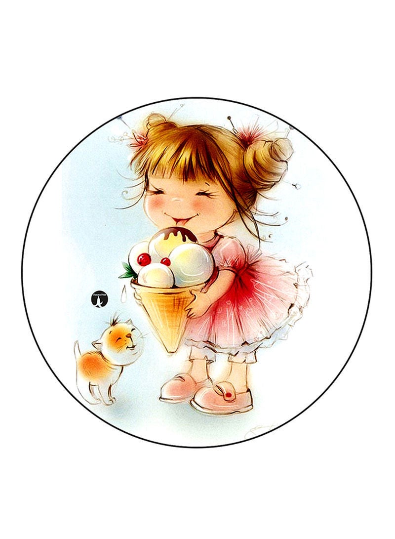 RKN Girl Printed Mouse Pad  Multicolour