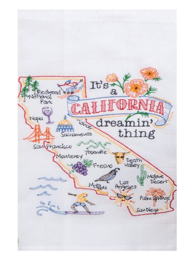 It's a State Thing California Embroidered Flour Sack Towel