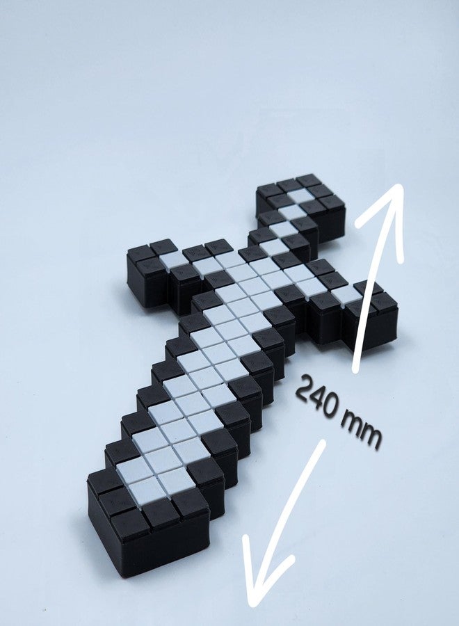 CUBIX3D 3D Printed Pixel Sword Toy | Blocky Gaming Prop | Safe Cosplay Accessory for Kids & Fans, Multicolor - Image 5