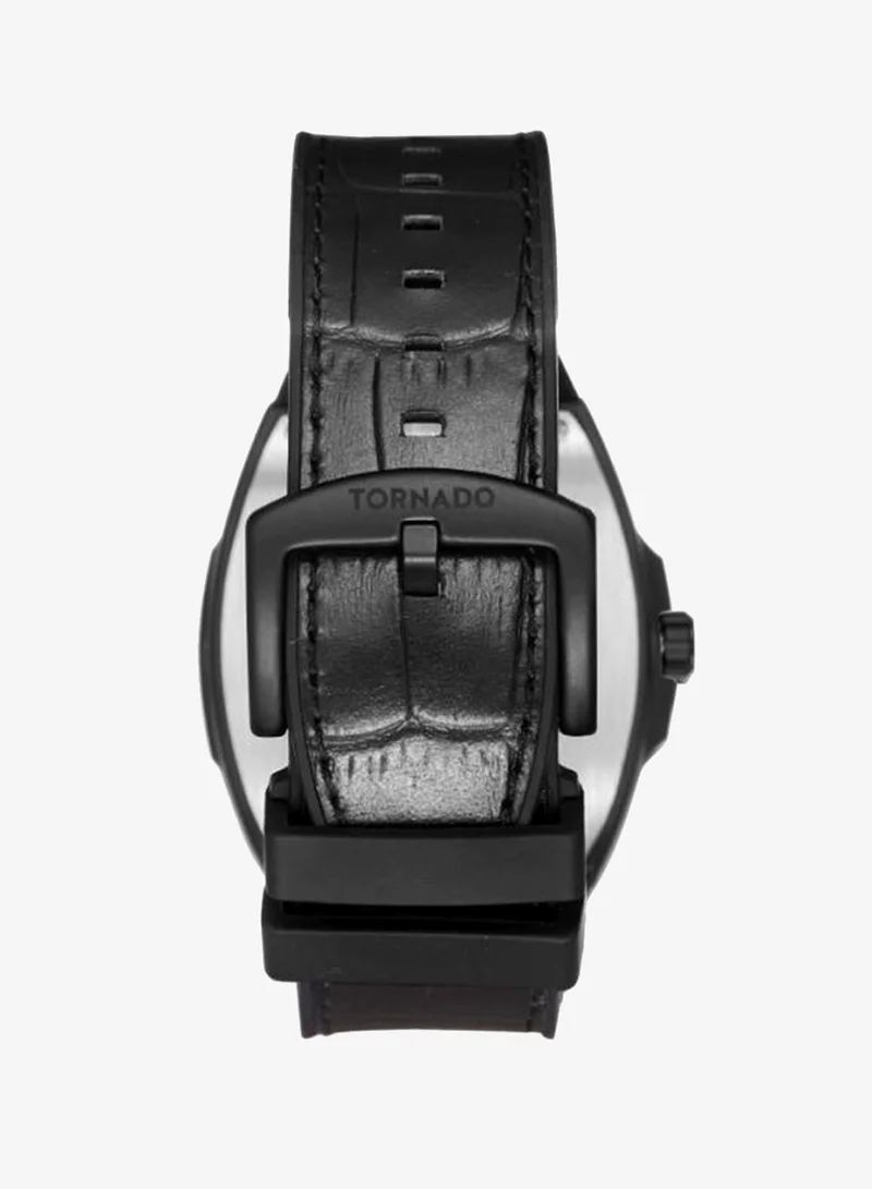 Tornado  Men's Leather Analog Display Watch T25001-BLBB - 44mm for Men | Best Price UAE