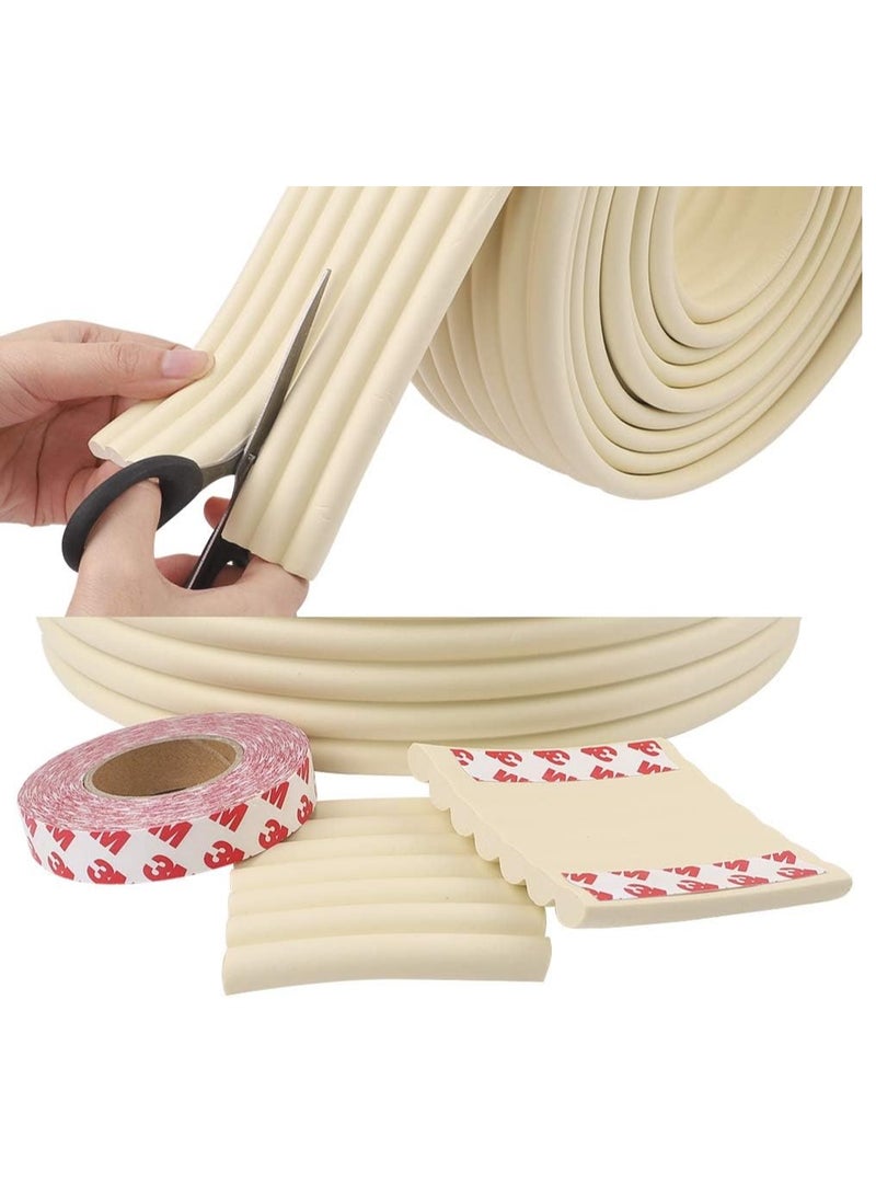 MLADEN شرائط أمان رغوية للأطفال 2 م، شرائط حماية سميكة للغاية لشريط حماية حافة حافة الزاوية حواف الأمان حواف حافة الأثاث، شريط رغوي مضاد للتصادم للأطفال، شريط رغوي لركن حائط الطاولة مع شريط مزدوج الجانب (رمادي، 1 قطعة) - Image 3