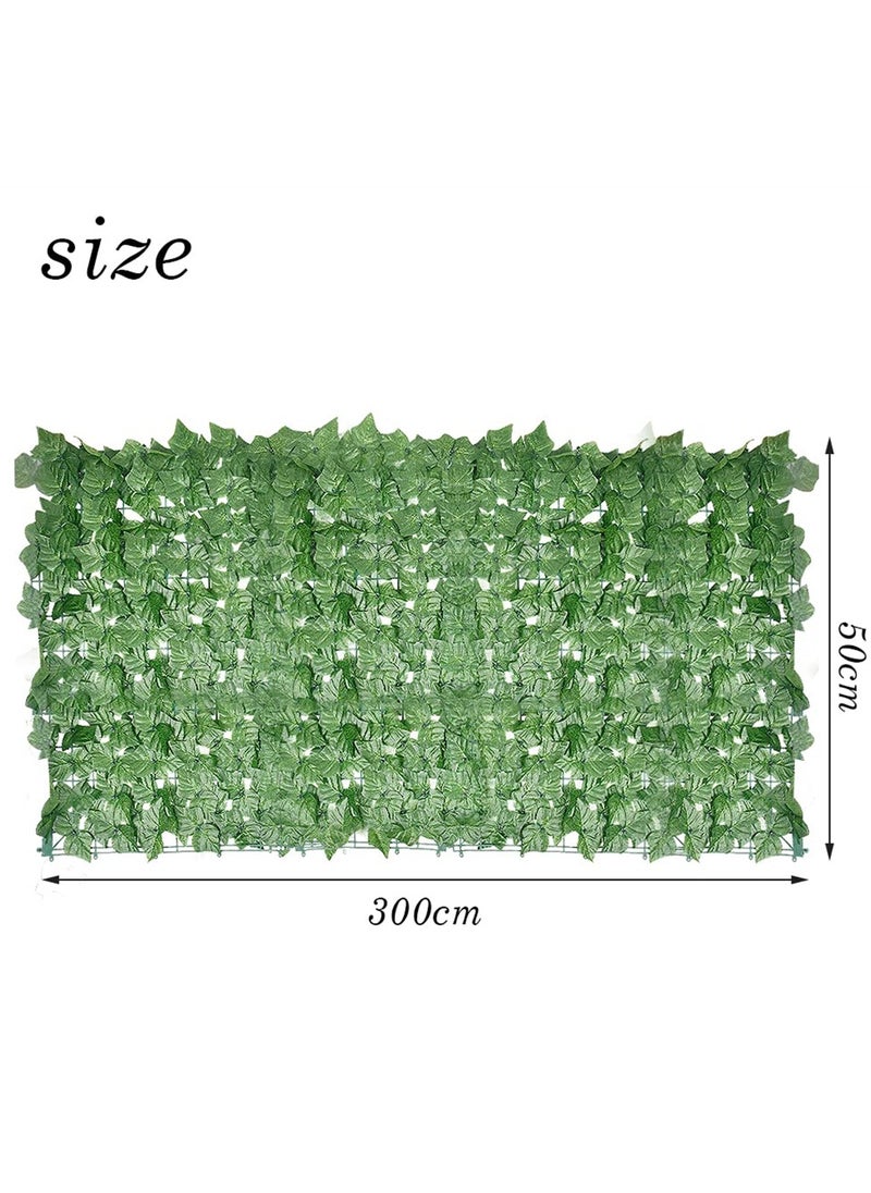Generic Artificial Ivy Privacy Screen Roll, 3x0.5M Outdoor Garden Wall Decoration, Perfect for Balcony and Patio Enhancement  - Image 2