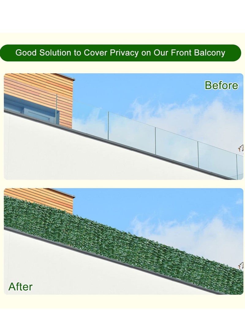 Generic Artificial Ivy Privacy Screen Roll, 3x0.5M Outdoor Garden Wall Decoration, Perfect for Balcony and Patio Enhancement  - Image 5