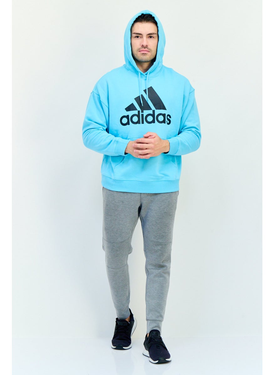 Adidas Men Sportswear Fit Long Sleeves Outdoor Hoodie, Aqua Blue  - Image 4
