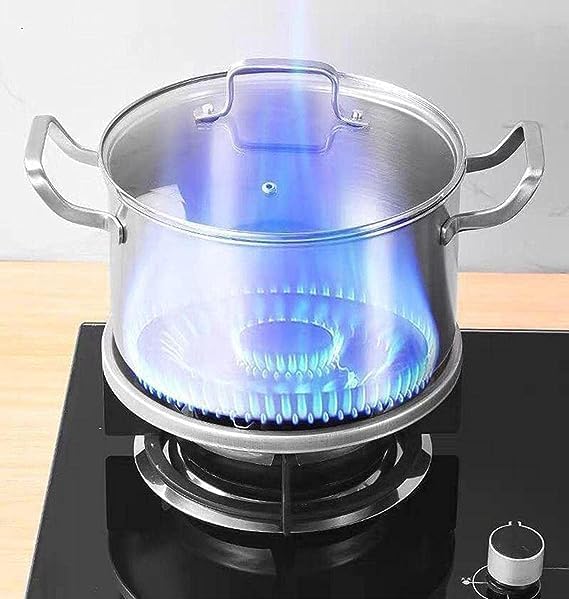 BIRZAR Black Gas Stove Burner Stand Gas Chula Burner Gas Saver Jali Ring Fire Windproof Energy Saving Gas Chula Support Stand Gas Stove Fire Windproof Energy Saving Stand Gas Saver Jali - Image 3